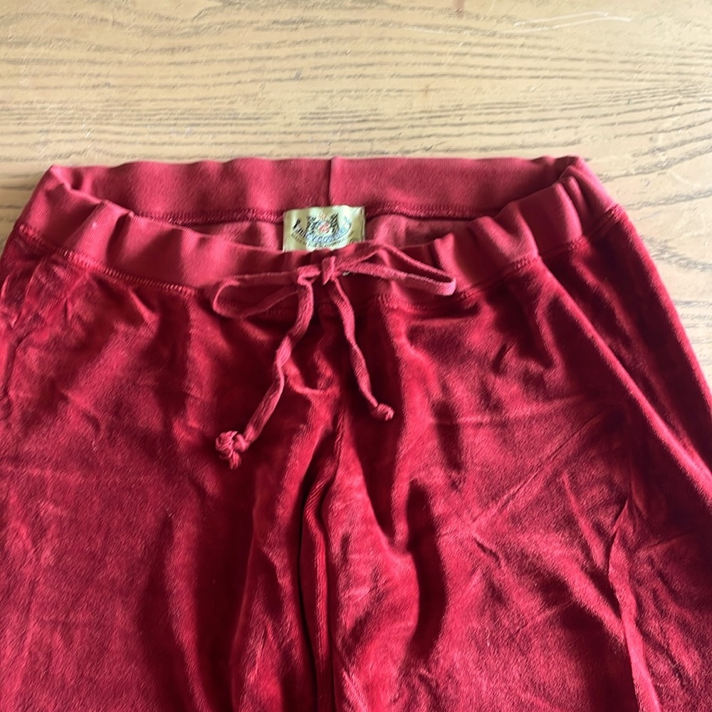Juicy Couture velour stretch drawstring pants to match jacket also listed